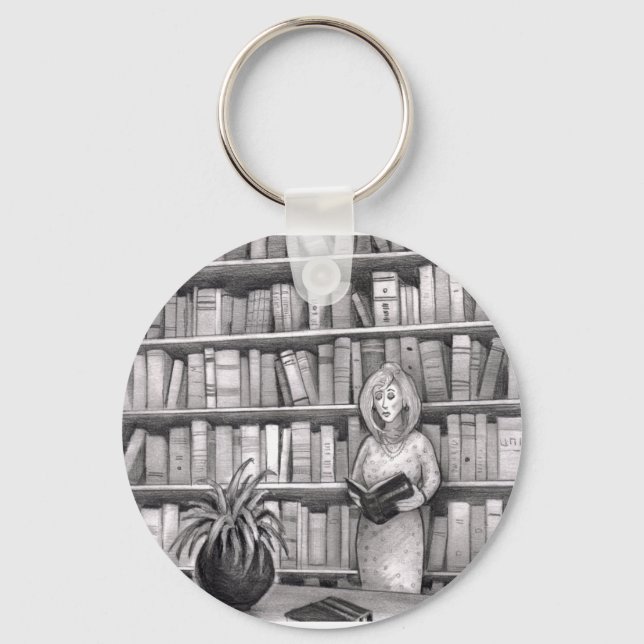 Book Reading Keychain (Front)
