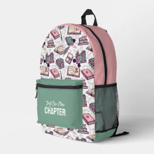 Book Reading Lover Printed Backpack