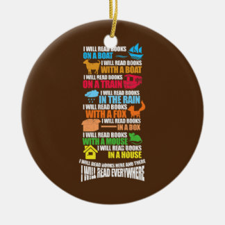 Book Reading Read Books Reader Bookworm Vintage Ceramic Ornament