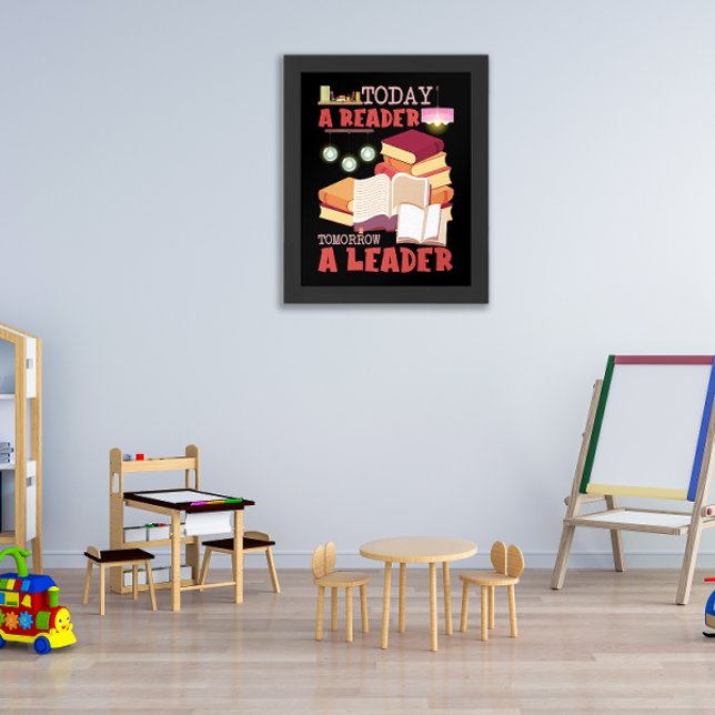 Book Reading Today A Reader Tomorrow A Leader Poster (Creator Uploaded)