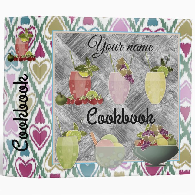 Book recipes, cookbook binder (Front/Spine)