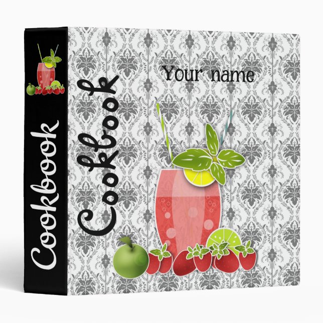 Book recipes, cookbook binder (Front/Spine)