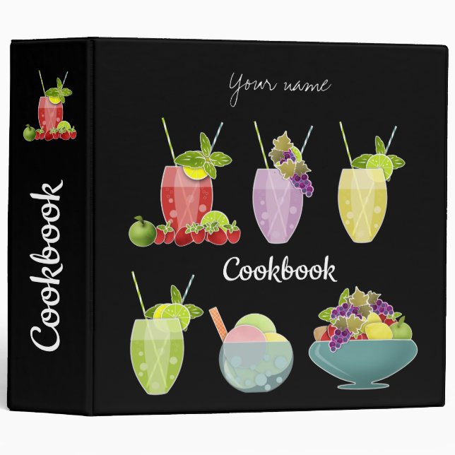 Book recipes, cookbook binder (Front/Spine)