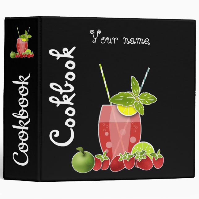Book recipes, cookbook binder (Front/Spine)