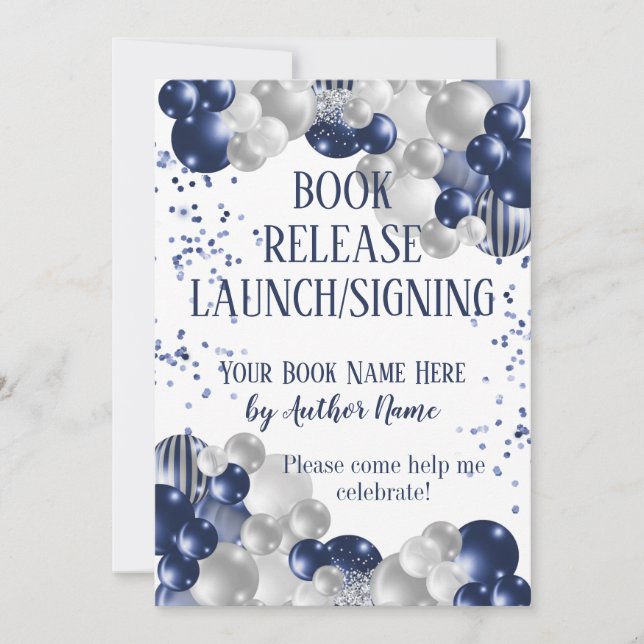 Book Release Launch Signing Party Invitation (Front)