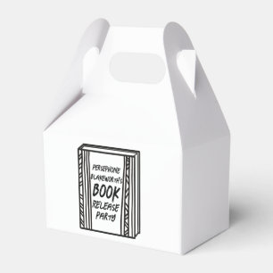 Book Release Party Illustrated Gift Favor Box