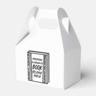 Book Release Party Illustrated Gift Favor Box