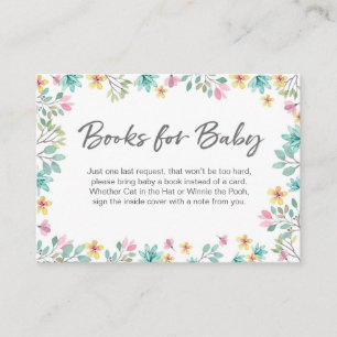 Book Request   Baby Shower Invitation Insert Card