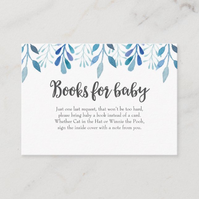 Book Request | Baby Shower Invitation Insert Card (Front)