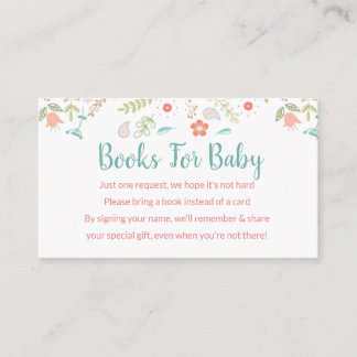 Book Request | Baby Shower Invitation Insert Card