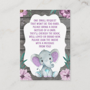 Book Request Card Elephant Shower