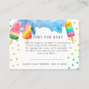 Book Request   Popsicle Baby Shower Enclosure Card