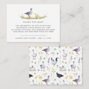 Book Request Rustic Farmhouse Baby Shower Enclosure Card