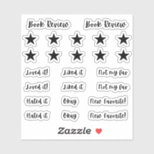 Book Review Reading Journal Stickers