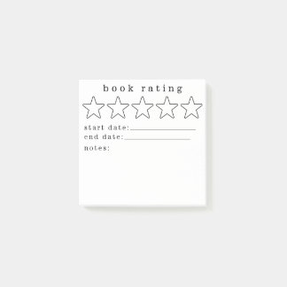 Book Review Sticky Notes Reading Notepad for Books