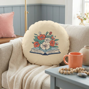 Book Round Pillow