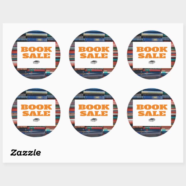 Book Sale  Classic Round Sticker (Sheet)