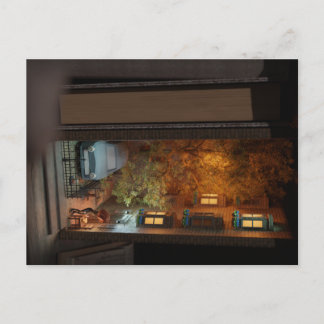 Book shelf alley - Car Park Book Sale Invitation Postcard