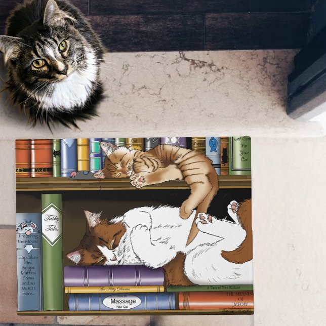Book Shelf Cats Library Doormat (Creator Uploaded)