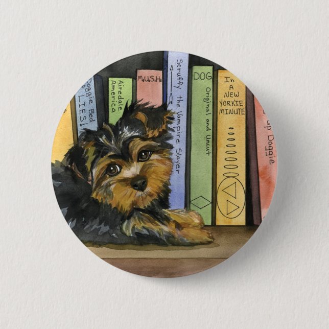 Book Shelf Cutie 2 Inch Round Button (Front)