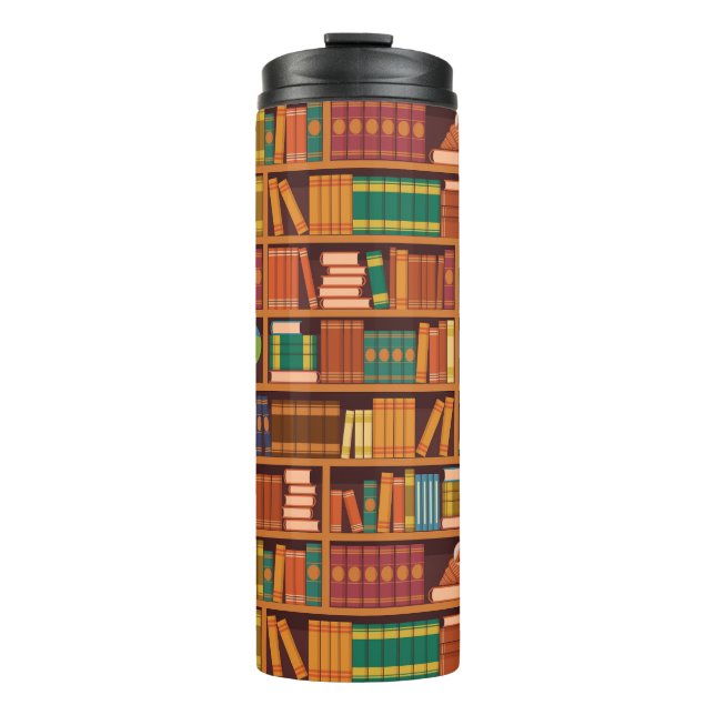 Book Shelf Thermal Tumbler (Front)