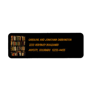 Book Shelves Return Address Label