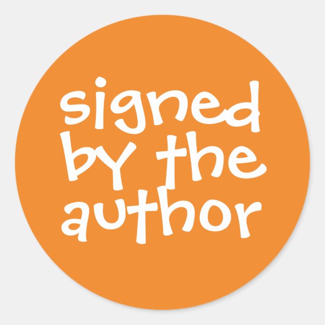 Book Signed By The Author Promo Classic Round Sticker (Front)