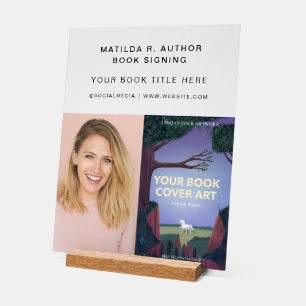 Book Signing Author Book Launch Promotional Acrylic Sign