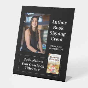 Book Signing Author Book Launch Promotional Pedestal Sign