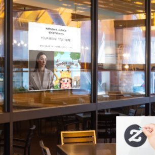 Book Signing   Author Book Launch Promotional Window Cling
