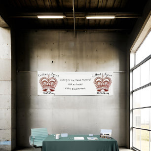 Book Signing Crown Cherry Red Banner