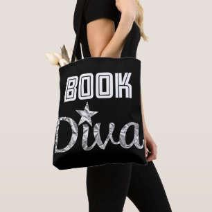 Book Silver Diva Tote Bag