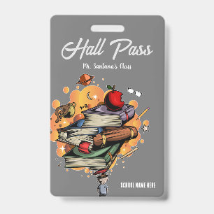 Book Smart Hall Pass Badge