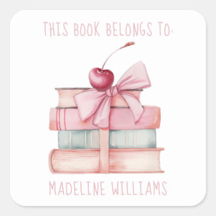 Book Stack From the Library Of Bow Bookplate Label