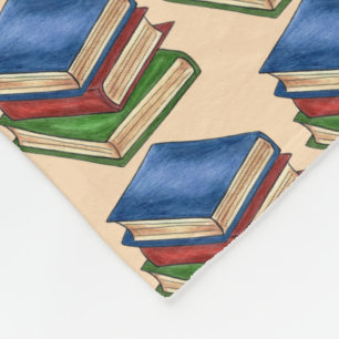 Book Stack Library School Teacher Reader Librarian Fleece Blanket