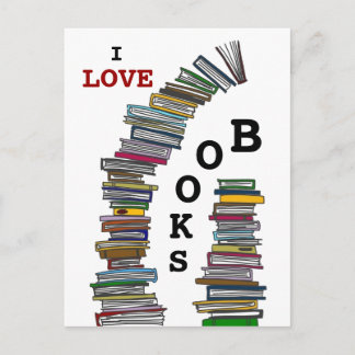 Book Stacks Postcard