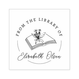 BOOK STAMP Custom library Stamp Embosser Stamp 