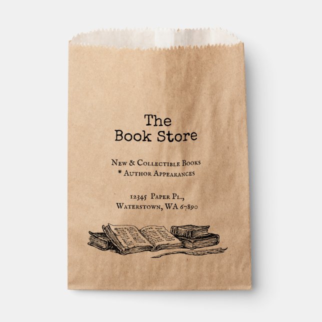 Book Store Custom Small Business Favour Bag (Front)