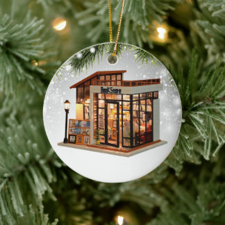  Book Store Librarian Bookworm Writter Reader Ceramic Ornament