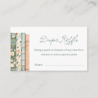 Book Story Theme Diaper Raffle Ticket