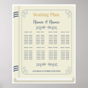Book Table Seating Wedding Library 8 Tables Poster