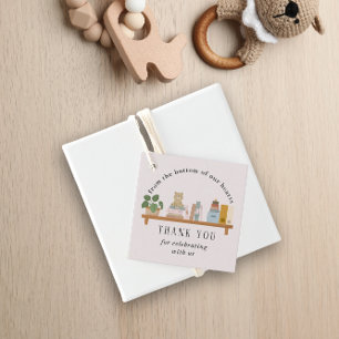 Book Them Shelf Baby Shower Girl  Favour Tags