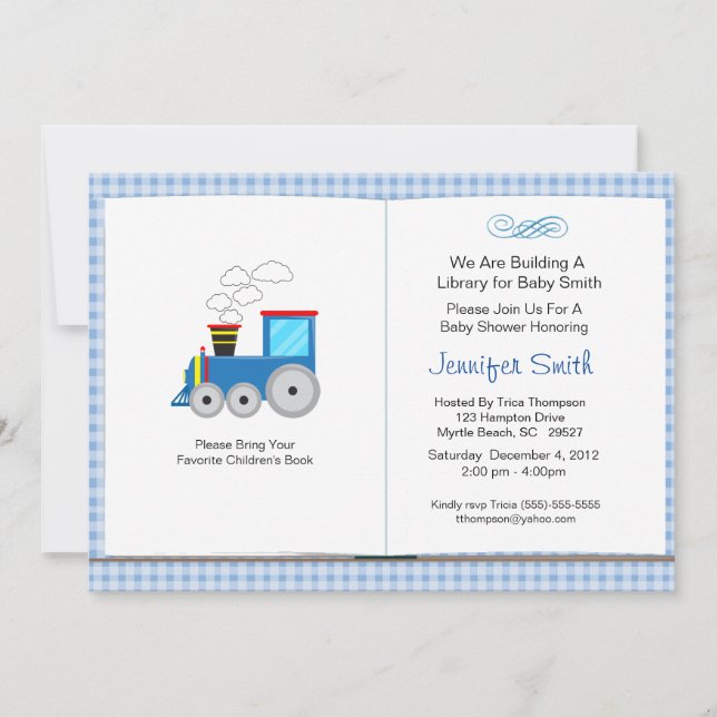 Book Theme Baby Shower Invitation (Front)