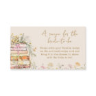 Book Theme Bridal Shower Recipe for the Bride