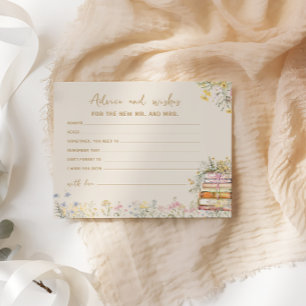  Book Theme Floral Advice and Wishes Bridal Shower