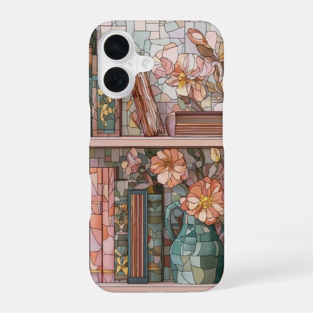 Book Theme Stained Glass Phone Case (Back)