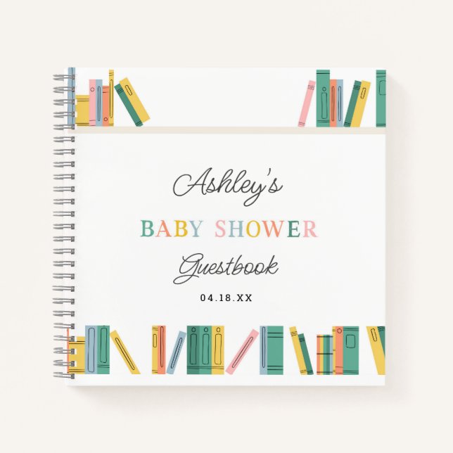 Book Theme Storybook Baby Shower Guestbook (Front)