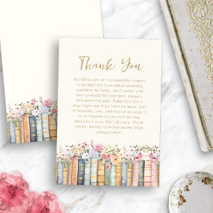 Book Theme Thank You Card