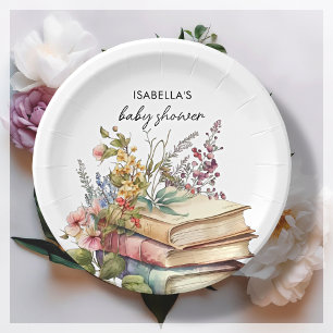 Book Themed   Baby Shower  Paper Plate