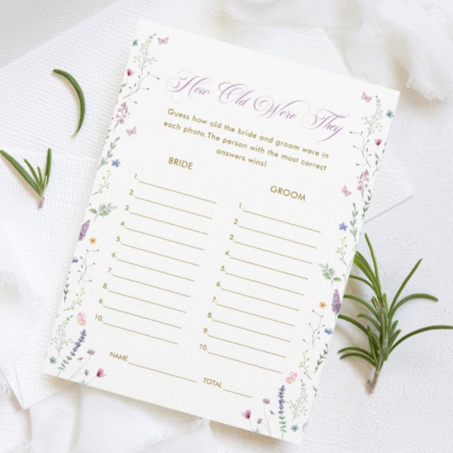 Book themed Bridal Shower Age Guessing Game Card (Creator Uploaded)